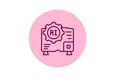 Ai Sistem beşgeni, vektör, piksel mükemmel, illüstratör dosyası