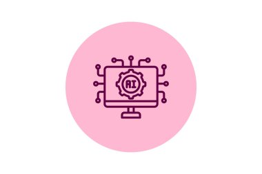 Ai Teknoloji pentaglow, vektör, piksel mükemmel, illüstratör dosyası