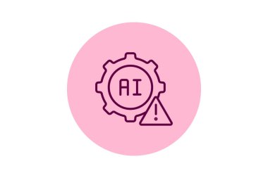 Ai Risk Yönetimi beşgen, vektör, piksel mükemmel, illüstratör dosyası