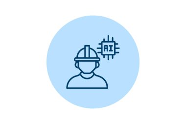 Ai Mühendis beşgeni, vektör, piksel mükemmel, illüstratör dosyası