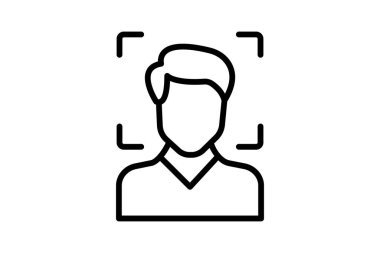 Resim Tanıma Satırı simgesi, vektör, piksel mükemmel, illüstratör dosyası