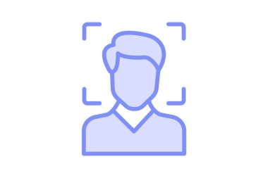 Resim Tanıma duoton çizgi simgesi, vektör, piksel mükemmel, illüstratör dosyası