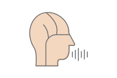 Konuşma Tanıma doğrusal renk simgesi, vektör, piksel mükemmel, illüstratör dosyası