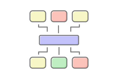 Karar Ağaçları doğrusal renk simgesi, vektör, piksel mükemmel, illüstratör dosyası