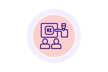 Ai Eğitim Programı renk çemberi simgesi, vektör, piksel mükemmel, illüstratör dosyası