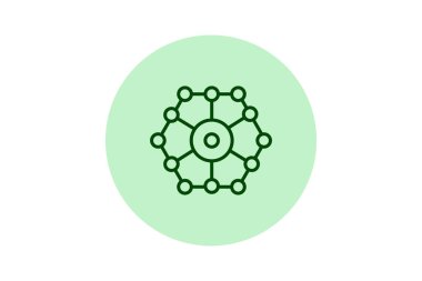 Bayes Ağı beşgen, vektör, piksel mükemmel, illüstratör dosyası