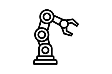 Robot Kol çizgi simgesi, vektör, piksel mükemmel, illüstratör dosyası