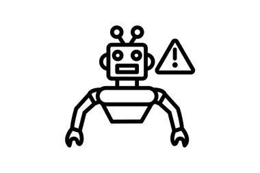 Robot Hatası simgesi, vektör, piksel mükemmel, illüstratör dosyası