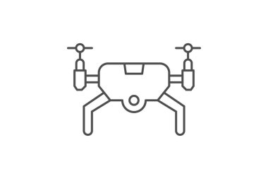 Ai Drone ince çizgi simgesi, vektör, piksel mükemmel, illüstratör dosyası