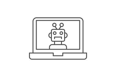 Yardımcı ince çizgi simgesi, vektör, piksel mükemmel, illüstratör dosyasını destekle