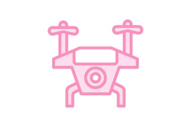 Ai Drone duotone çizgi simgesi, vektör, piksel mükemmel, illüstratör dosyası
