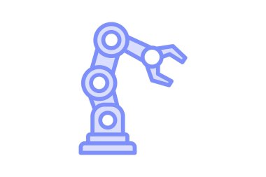 Robot Kol duoton çizgi simgesi, vektör, piksel mükemmel, illüstratör dosyası