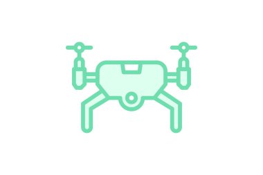 Ai Drone duotone çizgi simgesi, vektör, piksel mükemmel, illüstratör dosyası