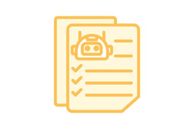 Robot Görevleri duoton çizgi simgesi, vektör, piksel mükemmel, illüstratör dosyası