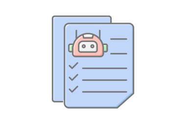 Robot Görevleri doğrusal renk simgesi, vektör, piksel mükemmel, illüstratör dosyası