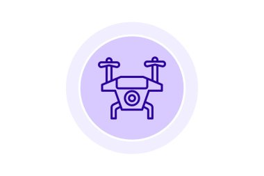 Ai Drone renk çemberi simgesi, vektör, piksel mükemmel, illüstratör dosyası