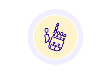 Robot El renk çemberi simgesi, vektör, piksel mükemmel, illüstratör dosyası