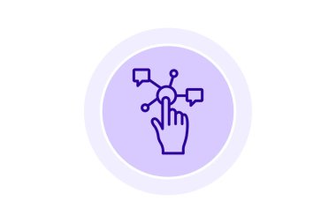 Etkileşimli renk çemberi simgesi, vektör, piksel mükemmel, illüstratör dosyası