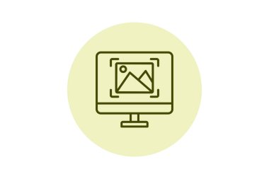 Resim Tanıma beşgeni, vektör, piksel mükemmel, illüstratör dosyası