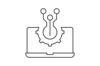 Dijital Teknoloji şeysi simgesi, vektör, piksel mükemmel, illüstratör dosyası