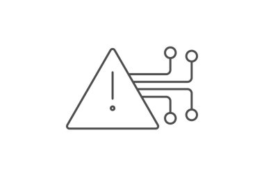 Ai Risk ince çizgi simgesi, vektör, piksel mükemmel, illüstratör dosyası
