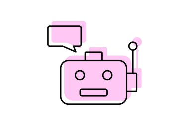 robot ikon vektör illüstrasyonu