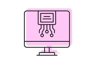 computer icon vector isolated on white background for your web and mobile app design, laptop logo concept