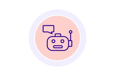 Robot Yardımcı renk çemberi simgesi, vektör, piksel mükemmel, illüstratör dosyası