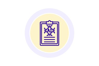 Ai İçerik renk çemberi simgesi, vektör, piksel mükemmel, illüstratör dosyası