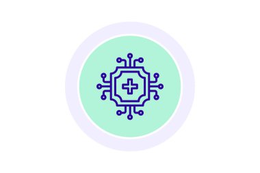 Ai Sağlık Hizmetleri renk çemberi simgesi, vektör, piksel mükemmel, illüstratör dosyası