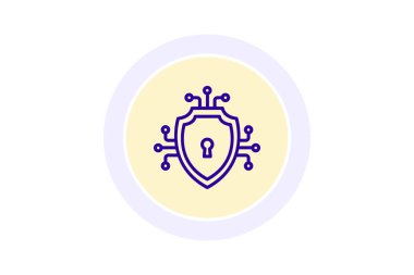 Ai Güvenlik renk çemberi simgesi, vektör, piksel mükemmel, illüstratör dosyası