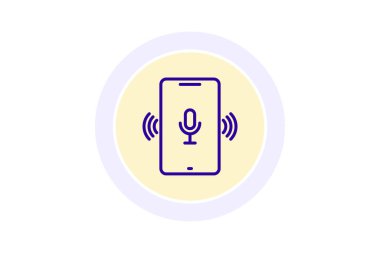 Ses Asistanı renk çemberi simgesi, vektör, piksel mükemmel, illüstratör dosyası