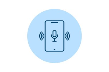 Ses Yardımcısı pentaglow, vektör, piksel mükemmel, illüstratör dosyası