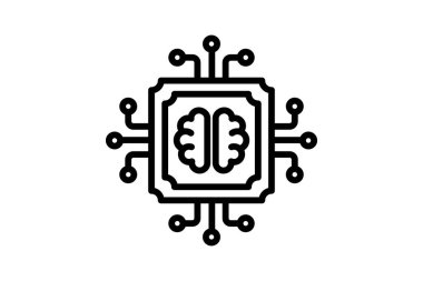 Makine Öğrenme Satırı simgesi, vektör, piksel mükemmel, illüstratör dosyası