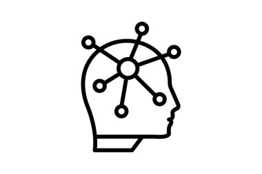 Soyut Ai çizgi simgesi, vektör, piksel mükemmel, illüstratör dosyası