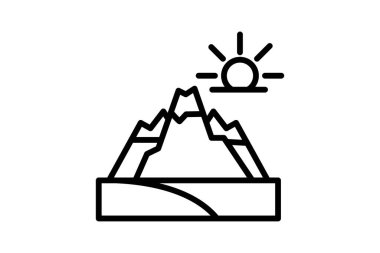 Göller simgesi, su, doğa, manzara çizgisi simgesi, düzenlenebilir vektör simgesi, piksel mükemmel, illüstratör ai dosyası