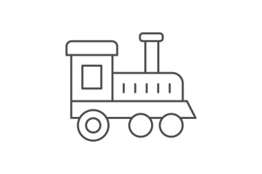 Oyuncak Tren simgesi, tren, seyahat, klasik, manzaralı ince çizgi simgesi, düzenlenebilir vektör simgesi, piksel mükemmel, illüstratör ai dosyası