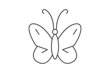 Kelebek bahçesi simgesi, bahçe, doğa, çiçekler, manzara ince simgesi, düzenlenebilir vektör simgesi, piksel mükemmel, illüstratör ai dosyası