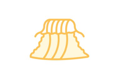 Şelale simgesi, doğa, su, nehir, manzaralı duoton çizgi simgesi, düzenlenebilir vektör simgesi, piksel mükemmel, illüstratör ai dosyası