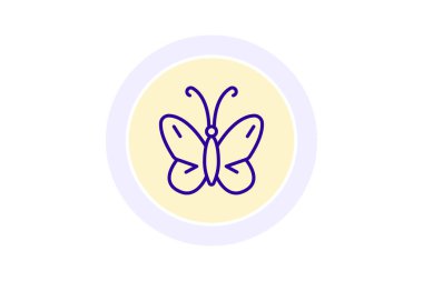 Kelebek bahçesi simgesi, bahçe, doğa, çiçekler, manzara rengi daire simgesi, düzenlenebilir vektör simgesi, piksel mükemmel, illüstratör ai dosyası