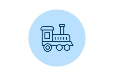 Oyuncak Tren simgesi, tren, seyahat, klasik, manzaralı beşgen, düzenlenebilir vektör simgesi, piksel mükemmel, illüstratör ai dosyası
