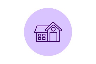 Konforlu Kulübe simgesi, kulübe, ev, doğa, geri çekilme beşgen, düzenlenebilir vektör simgesi, piksel mükemmel, illüstratör ai dosyası