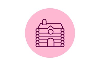 Günlük kabini simgesi, kabin, ahşap, doğa, ev pentaglow, düzenlenebilir vektör simgesi, piksel mükemmel, illüstratör ai dosyası