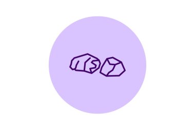 Kayalar simgesi, doğa, taş, açık hava, jeoloji beşgeni, düzenlenebilir vektör simgesi, piksel mükemmel, illüstratör ai dosyası