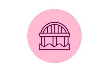 Rustik Köprü simgesi, köprü, doğa, yapı, manzaralı beşgen, düzenlenebilir vektör simgesi, piksel mükemmel, illüstratör ai dosyası