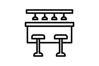 İçme Çubuğu çizgi simgesi, vektör, piksel mükemmel, illüstratör dosyası