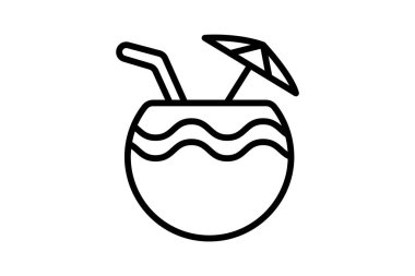 Ananas çizgi simgesi, vektör, piksel mükemmel, illüstratör dosyası