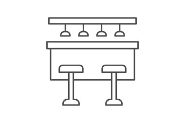 İnce çubuk simgesi, vektör, piksel mükemmel, illüstratör dosyası iç
