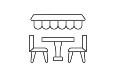 Gıda Restoranı İnce Çizgisi simgesi, vektör, piksel mükemmel, illüstratör dosyası