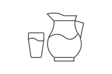 French Fries ince çizgi simgesi, vektör, piksel mükemmel, illüstratör dosyası